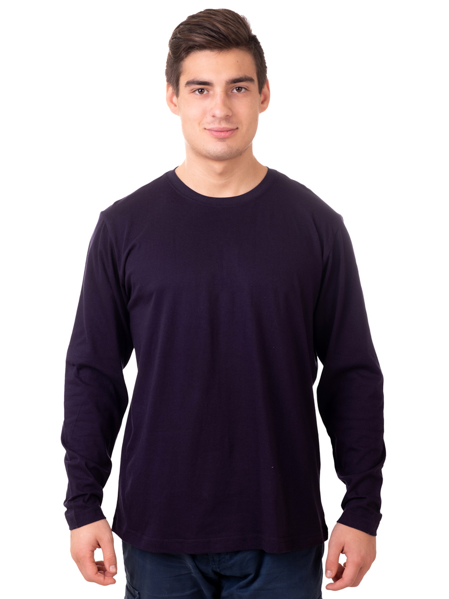 картинка Лонгслив мужской спортивный МЛ/темно-синий от интернет магазина