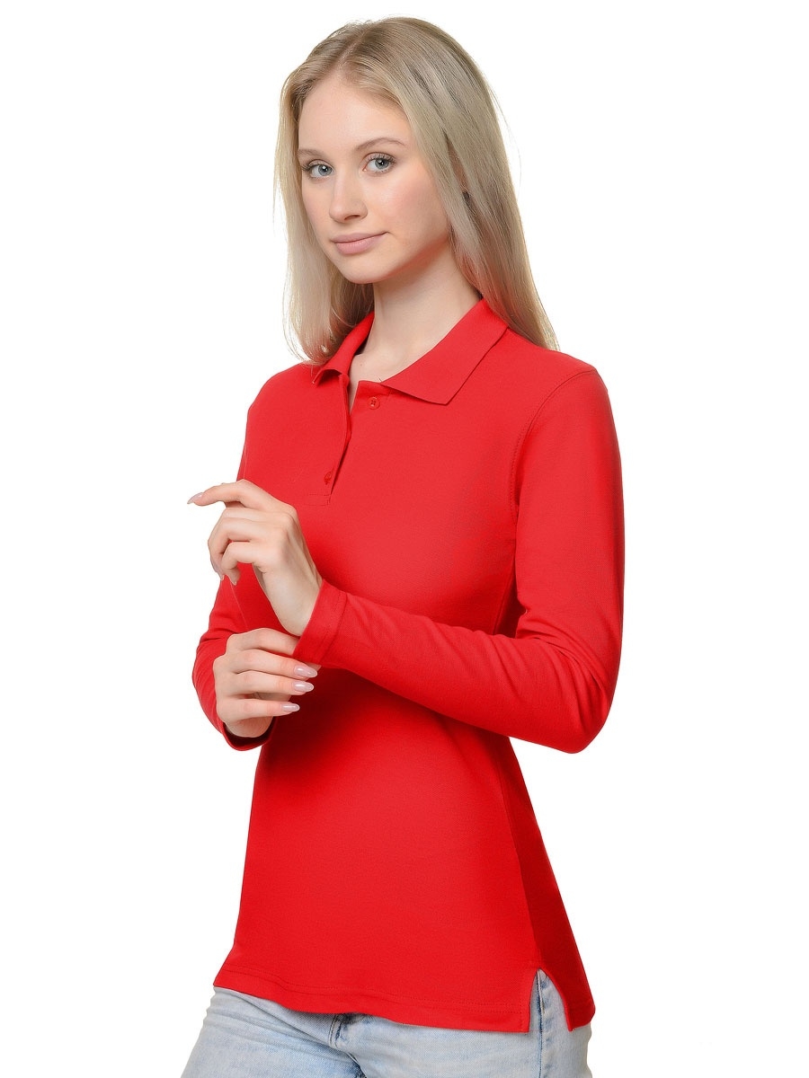 картинка Лонгслив-поло РПЖДР-003красный от интернет магазина
