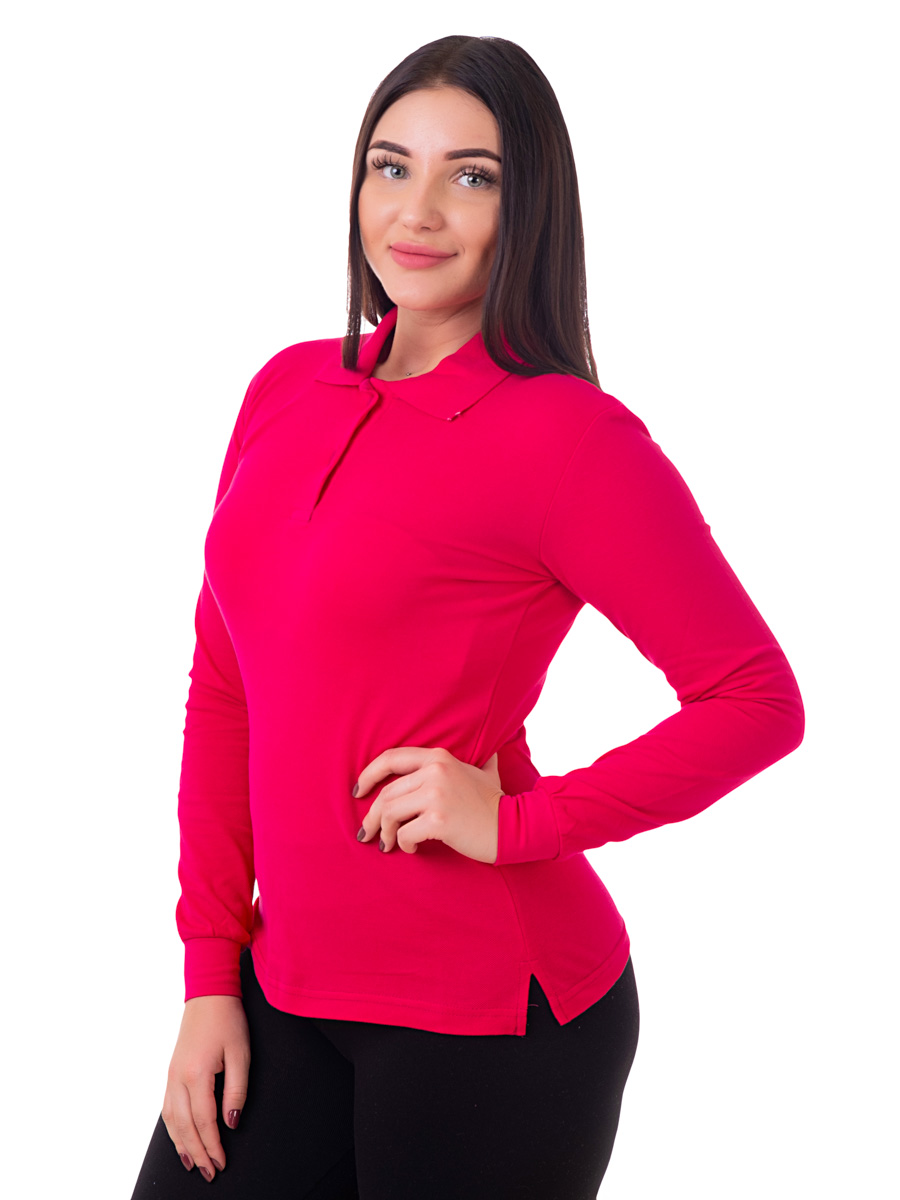 картинка Лонгслив-поло РПЖДР-010малиновый от интернет магазина