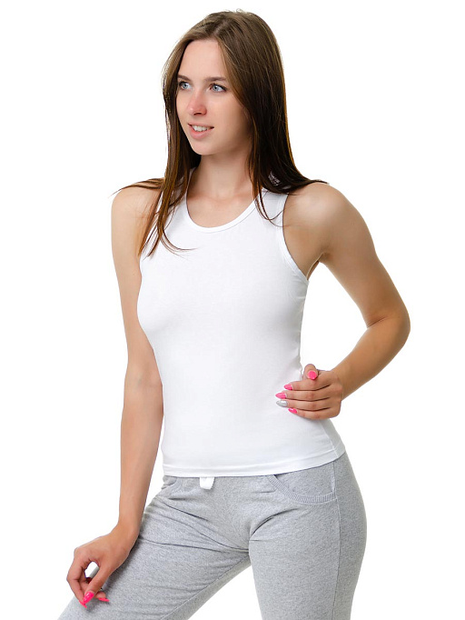 картинка майка женская  MS-LT-464/белый от интернет магазина