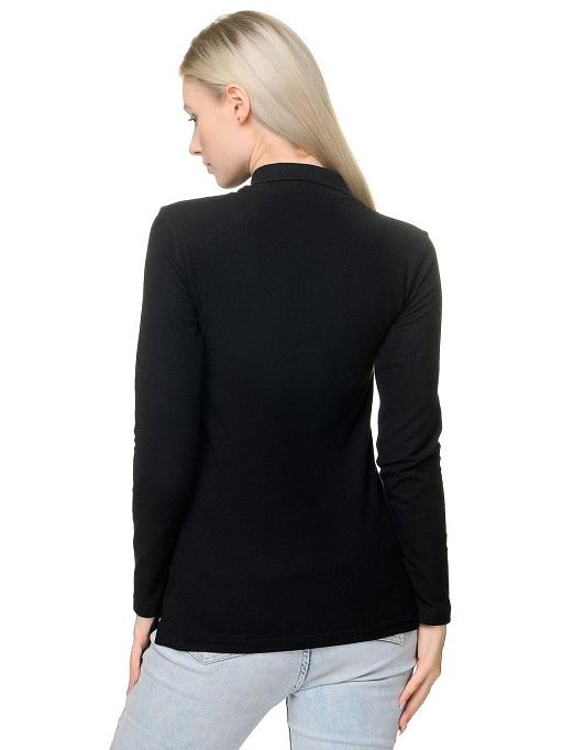 картинка Лонгслив-поло РПЖДР-002черный от интернет магазина