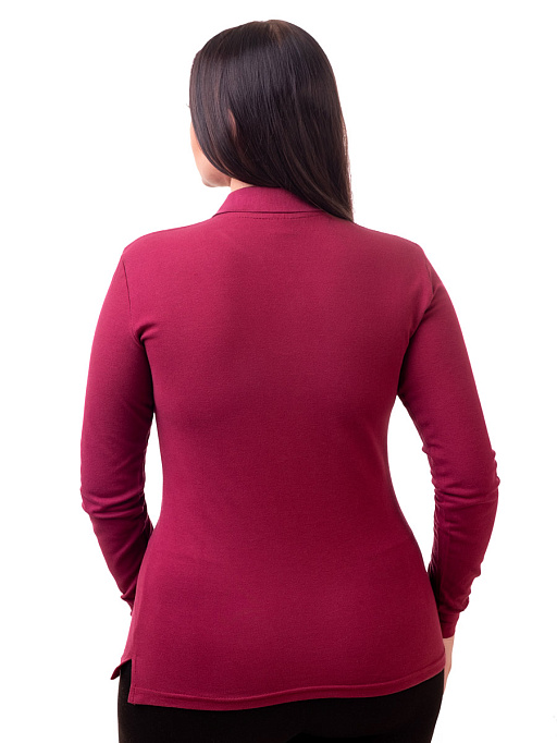 картинка Лонгслив-поло РПЖДР-018бордовый от интернет магазина