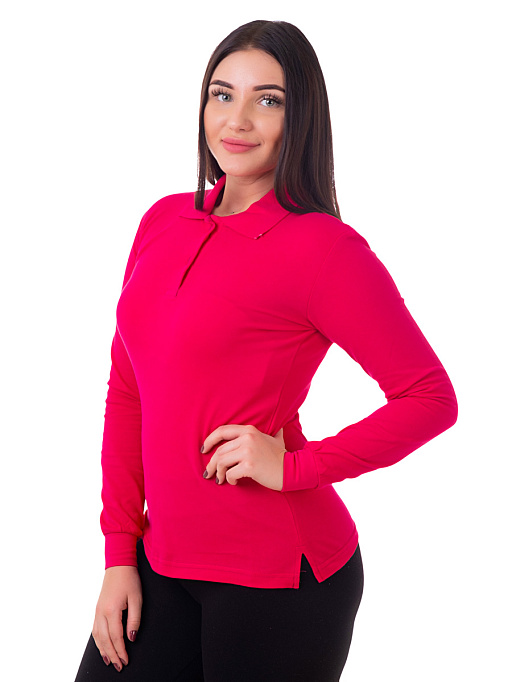 картинка Лонгслив-поло РПЖДР-010малиновый от интернет магазина