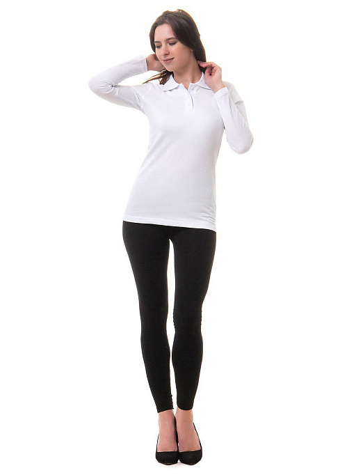 картинка Лонгслив-поло РПЖДР-005белый от интернет магазина